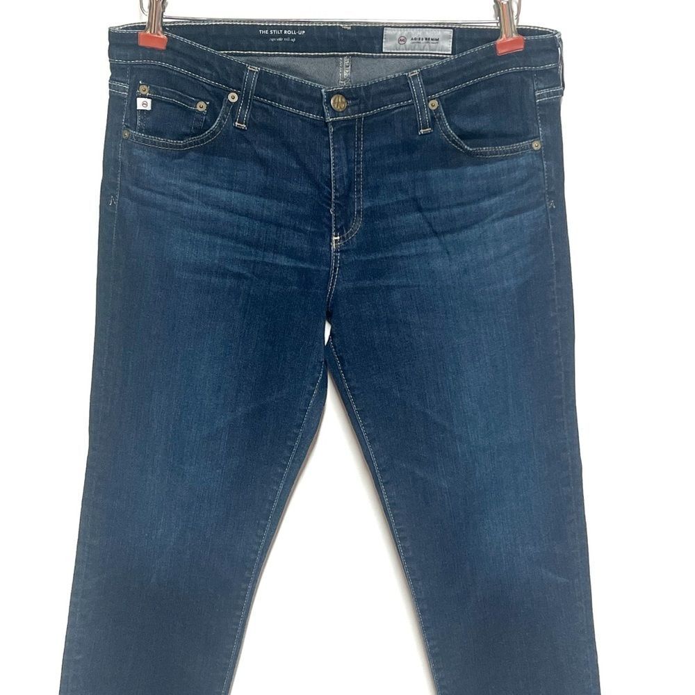AG-ED Adrianno Goldschmied Stilt Roll Up Cigarette Jeans Sz 32R - Picture 7 of 7